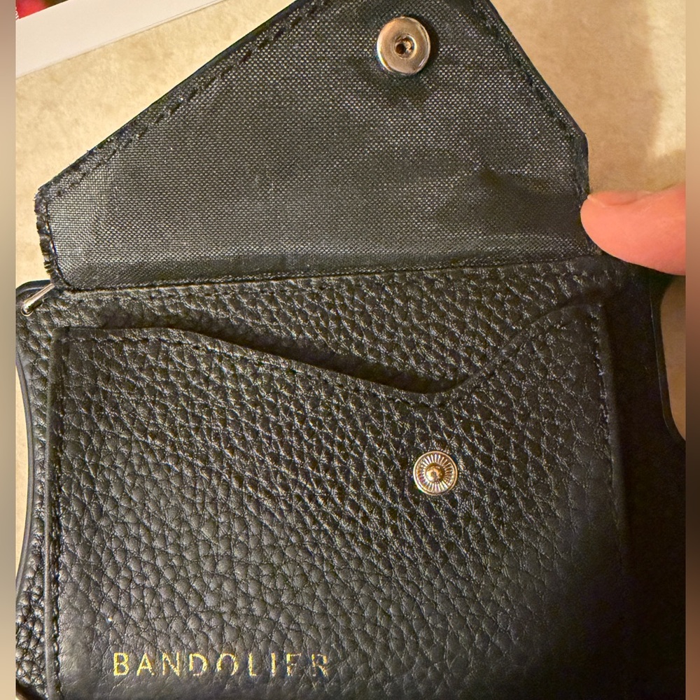 Bandolier Black Leather Card-Holder Phone Case - Picture 3 of 4